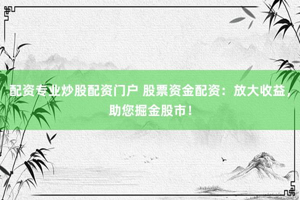 配资专业炒股配资门户 股票资金配资：放大收益，助您掘金股市！