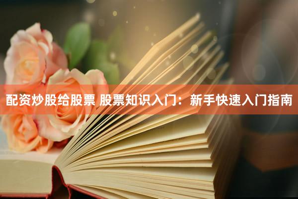 配资炒股给股票 股票知识入门：新手快速入门指南