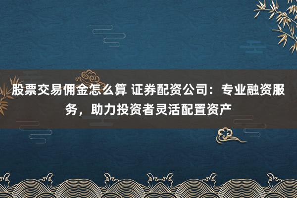 股票交易佣金怎么算 证券配资公司：专业融资服务，助力投资者灵活配置资产