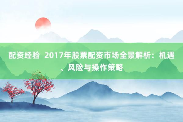 配资经验  2017年股票配资市场全景解析：机遇、风险与操作策略
