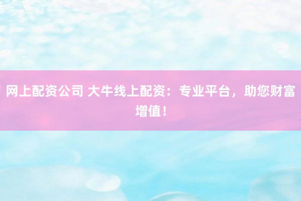 网上配资公司 大牛线上配资：专业平台，助您财富增值！