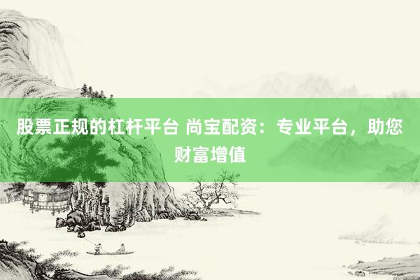 股票正规的杠杆平台 尚宝配资：专业平台，助您财富增值