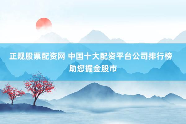 正规股票配资网 中国十大配资平台公司排行榜  助您掘金股市