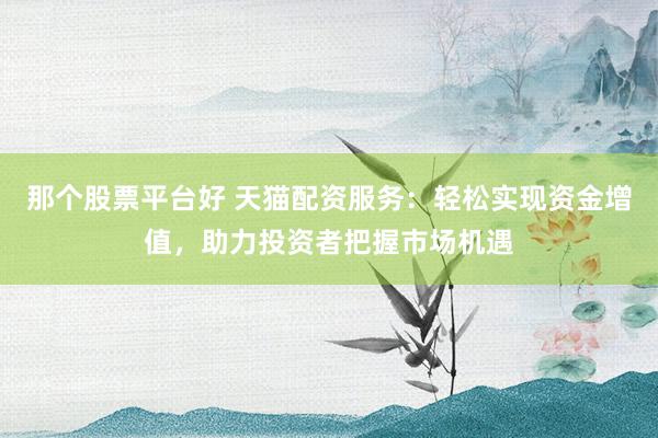 那个股票平台好 天猫配资服务：轻松实现资金增值，助力投资者把握市场机遇