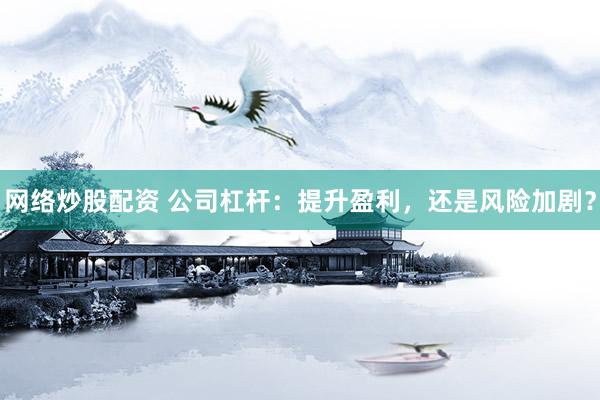 网络炒股配资 公司杠杆：提升盈利，还是风险加剧？