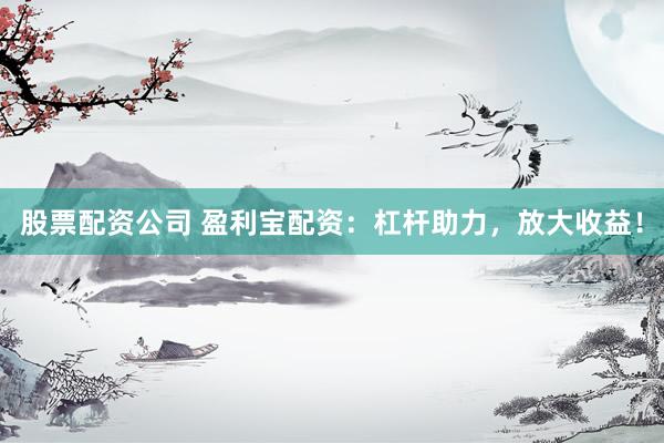 股票配资公司 盈利宝配资：杠杆助力，放大收益！