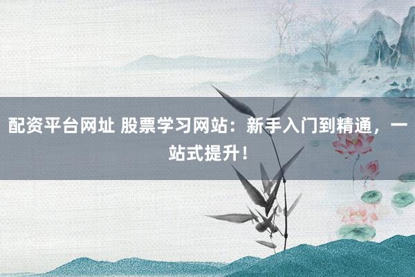 配资平台网址 股票学习网站:新手入门到精通,一站式提升!