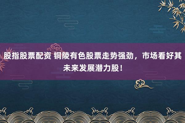 股指股票配资 铜陵有色股票走势强劲，市场看好其未来发展潜力股！