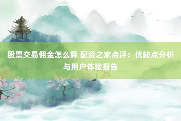 股票交易佣金怎么算 配资之家点评:优缺点分析与用户体验报告